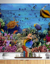 Coral Colony on Reef Egypt - Animal Print on Natural Pine Wood