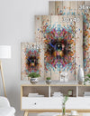 Magic Eye with Flowers - Animal Print on Natural Pine Wood