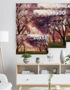 Cherry Blossoms Japan Garden - Landscape Print on Natural Pine Wood