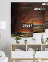 Beautiful Alien Planet Traos - Landscape Print on Natural Pine Wood