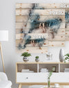 Man Playing A Guitar Watercolor - Contemporary Print on Natural Pine Wood