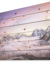 Clouds Sunrise Ama Dablam - Landscape Print on Natural Pine Wood