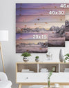 Clouds Sunrise Ama Dablam - Landscape Print on Natural Pine Wood
