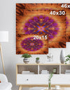 Floral Infinity Design in Orange - Floral Print on Natural Pine Wood