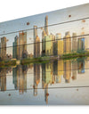 Shanghai Huangpu River at Sunset - Cityscape Print on Natural Pine Wood