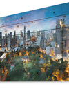 Bangkok City Skyline - Cityscape Print on Natural Pine Wood