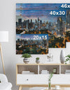 Bangkok City Skyline - Cityscape Print on Natural Pine Wood