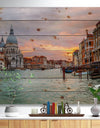 Santa Maria Della Salute - Cityscape Print on Natural Pine Wood
