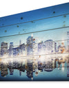 Skyscraper on New York City - Cityscape Print on Natural Pine Wood