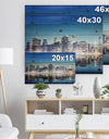 Skyscraper on New York City - Cityscape Print on Natural Pine Wood