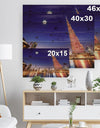 Burj Khalifa Night Landscape - Cityscape Print on Natural Pine Wood