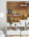 Singapore Skyline under Brown Sky - Cityscape Print on Natural Pine Wood