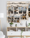 New York City Graphic Montage - Cityscape Print on Natural Pine Wood