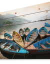 Beautiful Boats in Phewa Lake - Boat Print on Natural Pine Wood