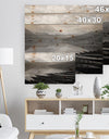 Boats Lined up on Pokhara Lake - Boat Print on Natural Pine Wood