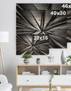 Futuristic Crystal Background - Abstract Print on Natural Pine Wood