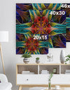 Colorful Fractal Stained Glass - Abstract Print on Natural Pine Wood