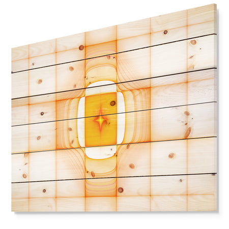 Yellow Thermal Infrared Visor - Abstract Print on Natural Pine Wood