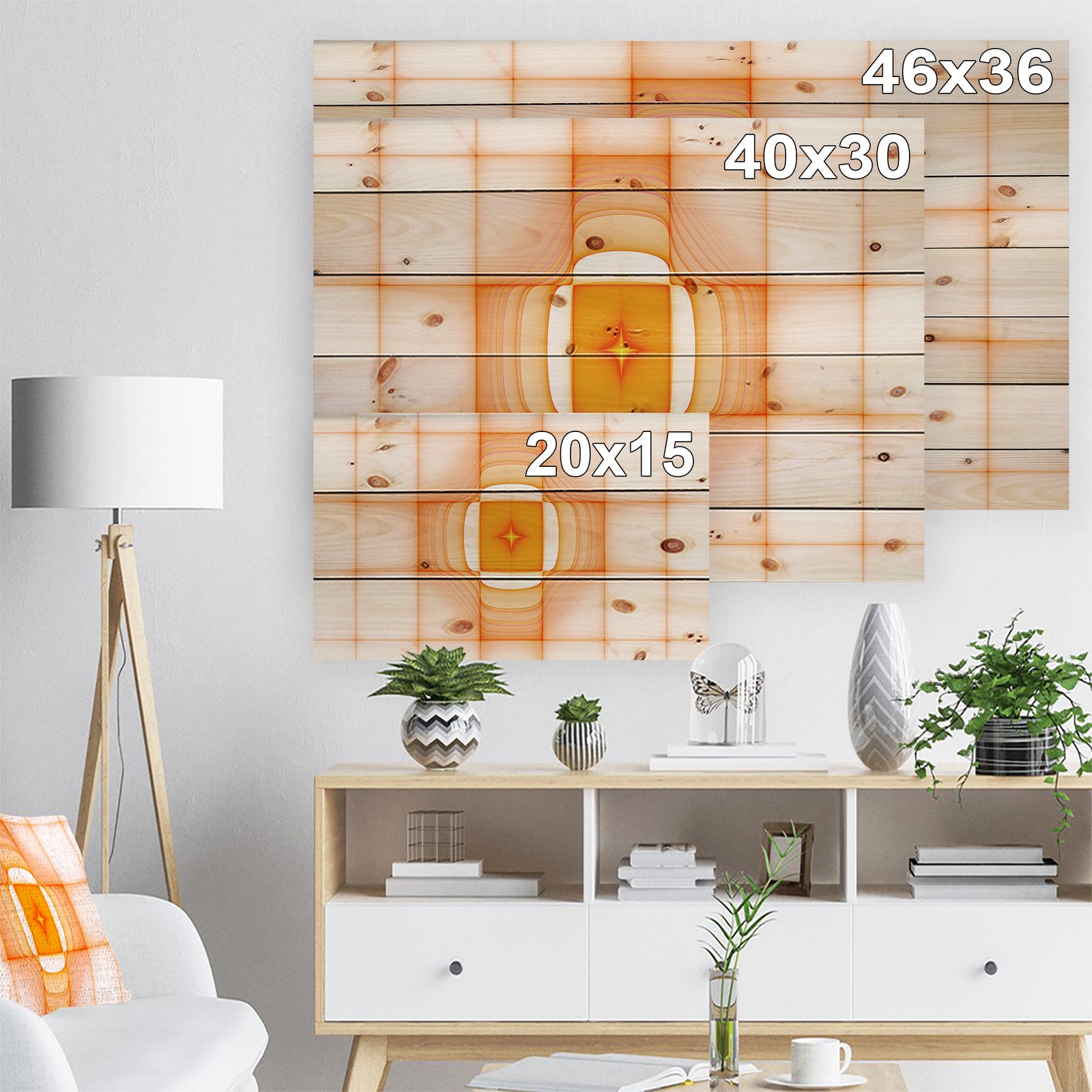 Yellow Thermal Infrared Visor - Abstract Print on Natural Pine Wood