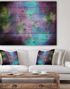 Perfect Blue Purple Starry Sky - Abstract Print on Natural Pine Wood