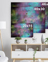 Perfect Blue Purple Starry Sky - Abstract Print on Natural Pine Wood