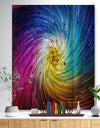 Unfolding of Vibrant Vortex - Contemporary Art Print on Natural Pine Wood