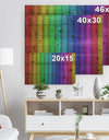 Rainbow Colors On Wooden - Contemporary Painting Print on Natural Pine Wood