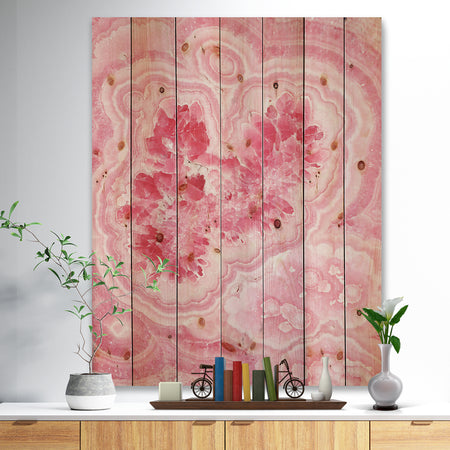 Quartz texture - Stone Photographic Print on Natural Pine Wood