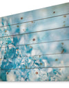 Blue crystals Agate -Stone Print on Natural Pine Wood