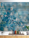 Blue crystals Agate -Stone Print on Natural Pine Wood
