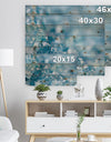 Blue crystals Agate -Stone Print on Natural Pine Wood