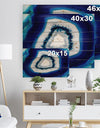 Slice of blue agate crystal - Stone Photographic Print on Natural Pine Wood