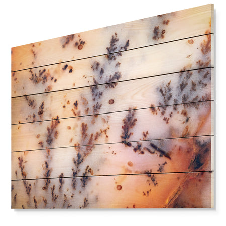 Moss Agate cream -Stone Print on Natural Pine Wood