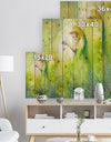 Spring Woman - Illustration Painting Print on Natural Pine Wood