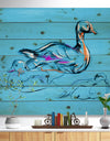 Duck painting - Animals Sketch Painting Print on Natural Pine Wood