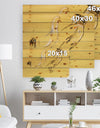 Owl and rooster painting - Animals Sketch Painting Print on Natural Pine Wood