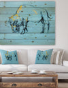 Buffalo painting - Animals Sketch Painting Print on Natural Pine Wood