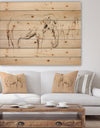 Elephant sketch - Animals Sketch Painting Print on Natural Pine Wood