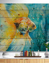 Goldfish in water - Animals Painting Print on Natural Pine Wood