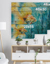 Goldfish in water - Animals Painting Print on Natural Pine Wood