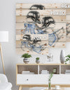 Cute Two Little Duckling - Animals Painting Print on Natural Pine Wood