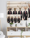 Animals in Americana Suit - Animals photography Print on Natural Pine Wood