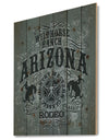 Arizona wild horse rodeo - Farmhouse Art Print on Natural Pine Wood