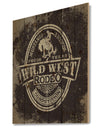 Wild west rodeo - Farmhouse Art Print on Natural Pine Wood