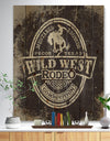 Wild west rodeo - Farmhouse Art Print on Natural Pine Wood