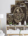 Wild west rodeo - Farmhouse Art Print on Natural Pine Wood