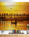 Bridge in Myanmar - Sea & Shore Nautical Print on Natural Pine Wood