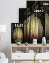 Woman in the enchanted forest - Forest People Photographic Print on Natural Pine Wood
