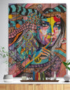 Woman Portrait In Your Dreams - Glamour Painting Print on Natural Pine Wood