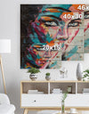 Woman Portrait Can You Keep it - Glamour Painting Print on Natural Pine Wood